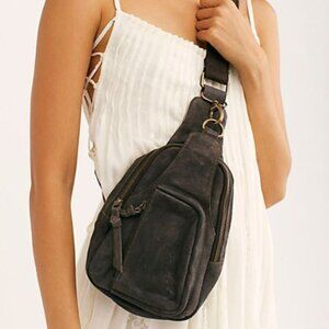 Free People Hudson Sling Bag Chocolate